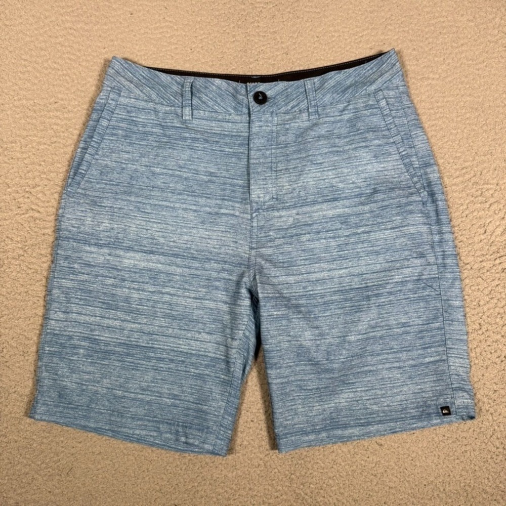 Quiksilver Shorts Mens 31‎ Blue Amphibian Hybrid Chino Quick Dry 4 Way Preppy